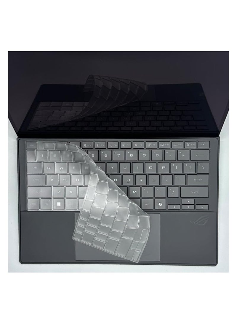 عام أربع قطع غلاف سيليكوني لوحة مفاتيح متوافق مع لابتوب ASUS ROG Flow Z13 (2025) GZ302E مقاس 13.4 بوصة - غطاء واقي من الجلد الصناعي وTPU للوحة مفاتيح الألعاب - Image 5