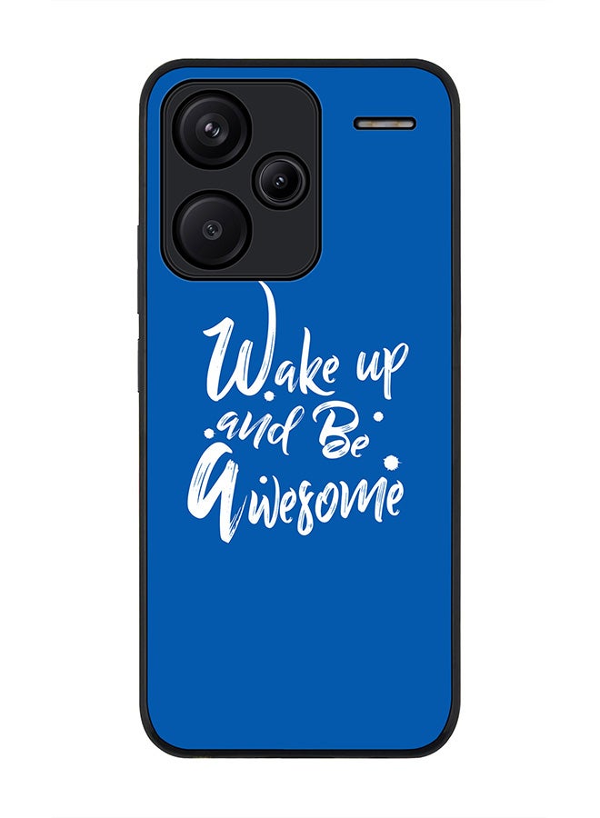 Stylizedd Rugged Black Edge Case for Xiaomi Redmi Note 13 Pro Plus, Slim fit Case Flexible Anti Drop TPU Gel Thin Cover -  Wake up and be awesome - Image 1