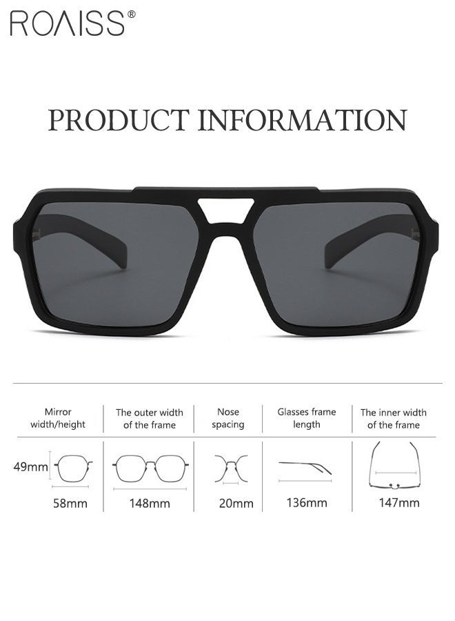 رويس نظارات شمسية رجالية بتصميم طيار، حماية من الأشعة فوق البنفسجية UV400، مزودة بأذرع فريدة، نظارات شمسية عصرية مضادة للوهج للرجال، مناسبة للقيادة والصيد والسفر، مقاس 58 مم - Image 4