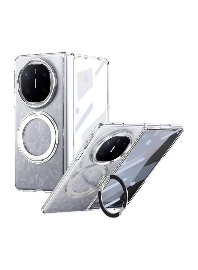 عام حافظة مغناطيسية متوافقة مع هواوي ميت X6 - مزودة بحماية شاشة، حامل دوار 360°، وغطاء شفاف مضاد للصدمات - Image 1