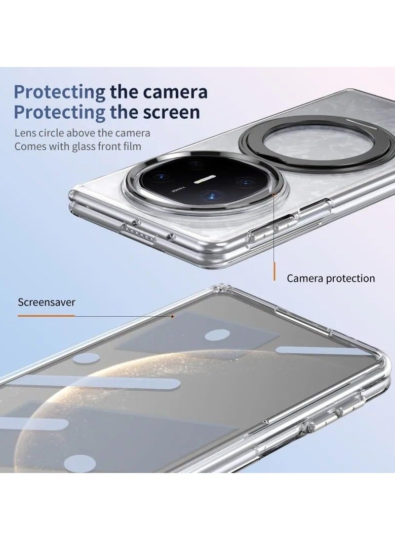 عام حافظة مغناطيسية متوافقة مع هواوي ميت X6 - مزودة بحماية شاشة، حامل دوار 360°، وغطاء شفاف مضاد للصدمات - Image 5