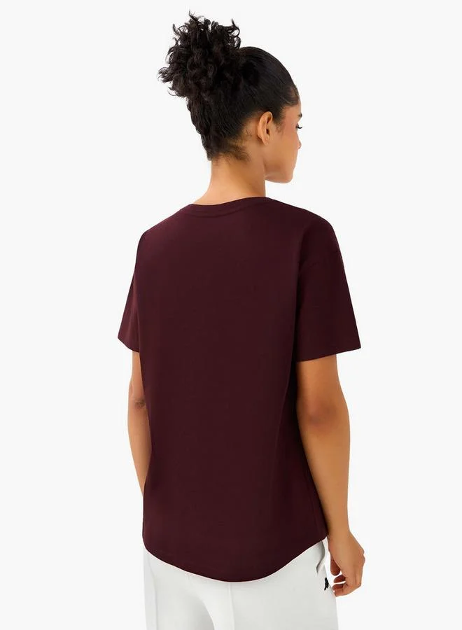 Kappa RED Kappa Women Logo Detail T shirt for Women | Best Price UAE