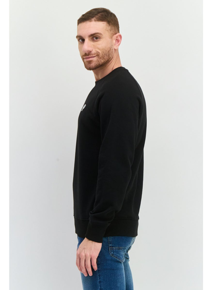 Penfield Men Crew Neck Long Sleeves Embroidered Logo Sweatshirt, Black  - Image 4