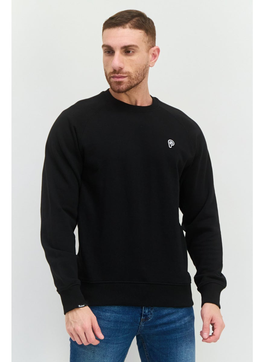 Penfield Men Crew Neck Long Sleeves Embroidered Logo Sweatshirt, Black  - Image 1