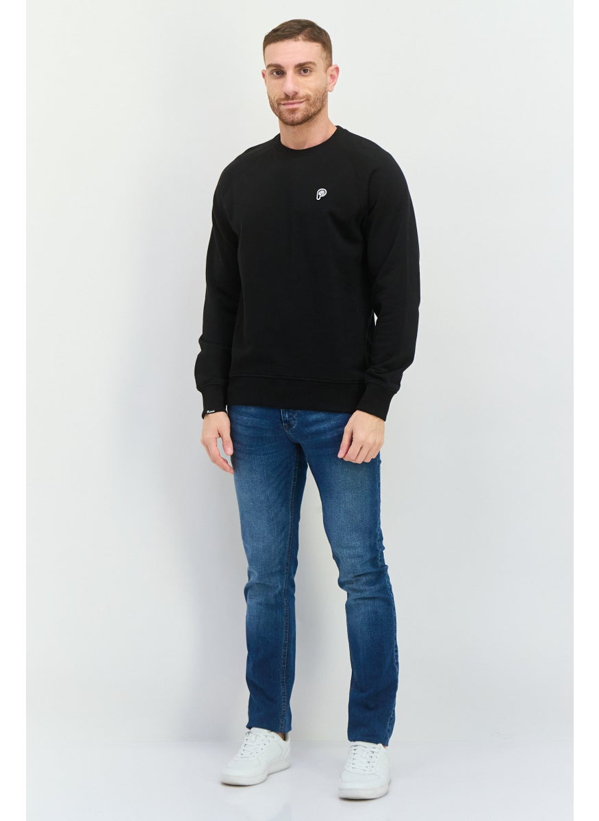 Penfield Men Crew Neck Long Sleeves Embroidered Logo Sweatshirt, Black  - Image 2