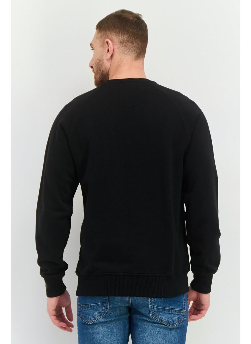 Penfield Men Crew Neck Long Sleeves Embroidered Logo Sweatshirt, Black  - Image 3
