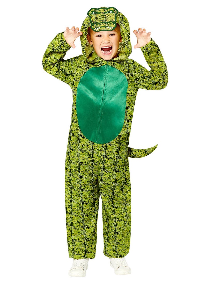Amscan Child Crocodile Onesie Costume, Animal Dress-Up for School Plays & Parties - Image 1