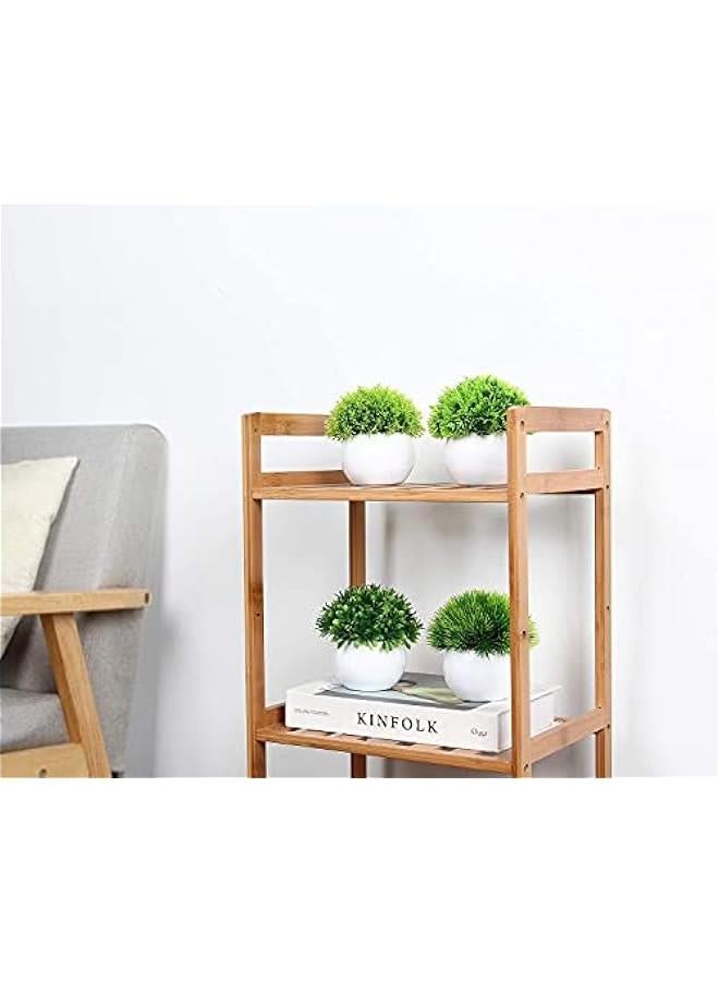 Greenery Artificial Mini Bonsai Plants Artificial Plants Potted Fake Bonsai Ball Plant Faux Green Grass with Pots - Image 3