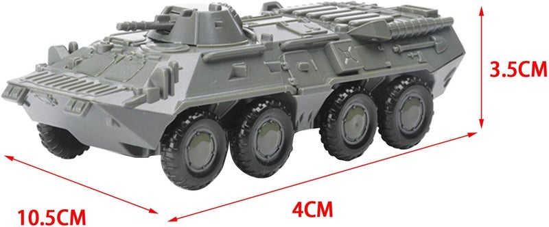klarako Plastic 4D Model 1:72 Armoured Vehicle Tank Play Micro Landscape Building Model Educational Toy Keepsake - Image 4