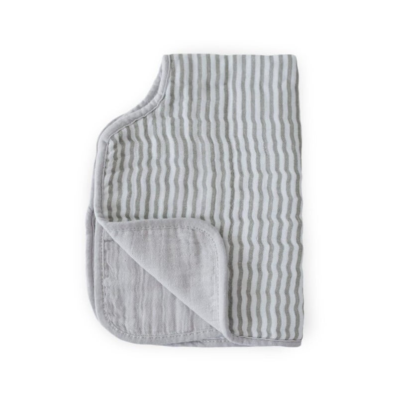 Little Unicorn Ultra-Absorbent Premium Burp Cloth | Soft on Baby's Skin | Larger Size | Ergonomic Design (Grey Stripe) - Image 2