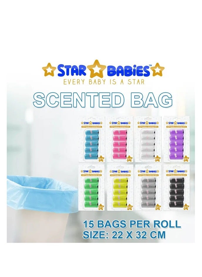 STAR BABiES Star Babies - Scented Bag Blister - Pack of 5/75 Bags - Black  - Image 5