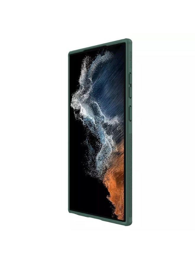 Nillkin Super Frosted Shield Pro Series Cover Case Designed For Samsung Galaxy S23 Ultra - Deep Green - Image 3