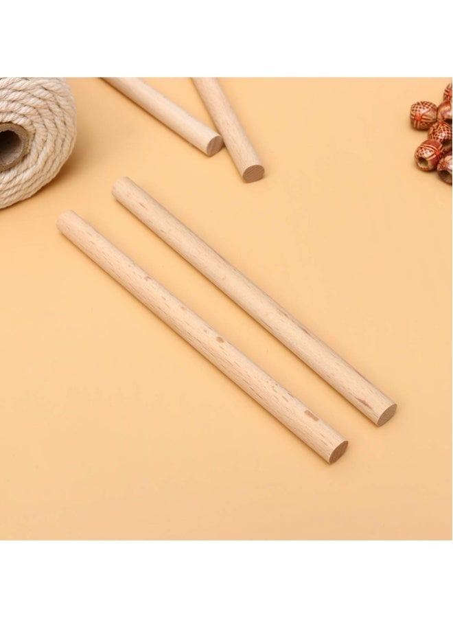 133PCS Macrame Wall Hanging Craft Kit Unfinished Wooden Rings and Beads Cotton Cord, KASTWAVE for Diy Pendant Connectors Jewelry Making - Image 2