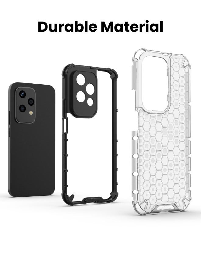 Case for Honor 200 Lite 5G, Composite Material Case Cover, Beehive Style Design, Four Corners Anti-Fall Full Body Shockproof Case Cover for Honor 200 LITE 5G 6.7 inch  - Image 3