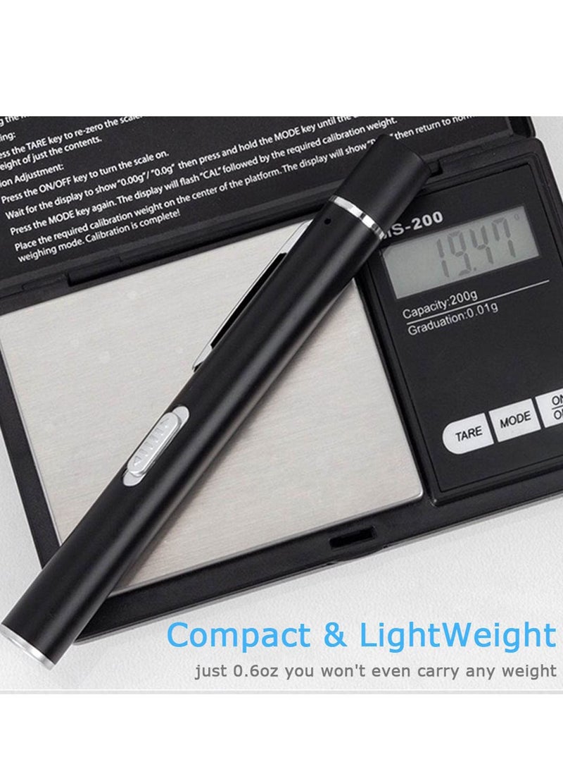 Pen Torch Reusable, 2 PCS Diagnostic Medical Penlight USB Rechargeable LED Pen Ligh for Nurses Students Doctors, Mini Flashlight with 2 LED Sources, Magnetic Cap, Pocket Clip - Image 4