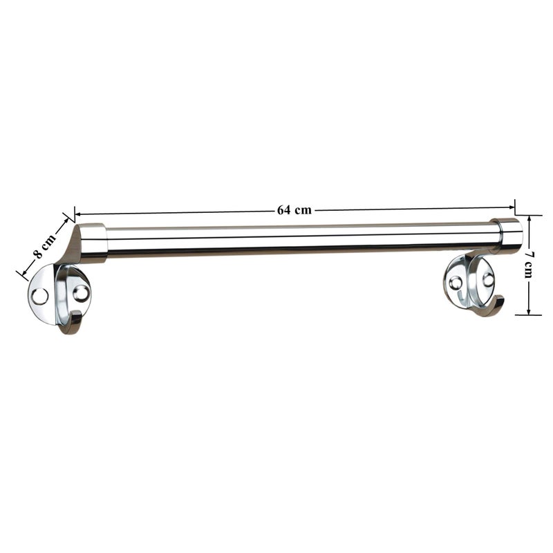 Plantex Stainless Steel Towel Hanger for Bathroom/Towel Rod/Bar/Bathroom Accessories(24 Inch-Chrome) - Image 3