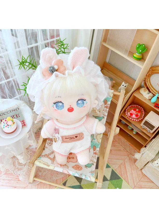 20cm Non-attribute Star Doll Humanoid Doll Plush Toy Sea Salt Clever Internet Red Cute Cotton Doll Nude Doll-Specifications:No Skeleton 20cm-Color:Haiyan Qiaoqiao + Yellow Waistcoat Skirt Set