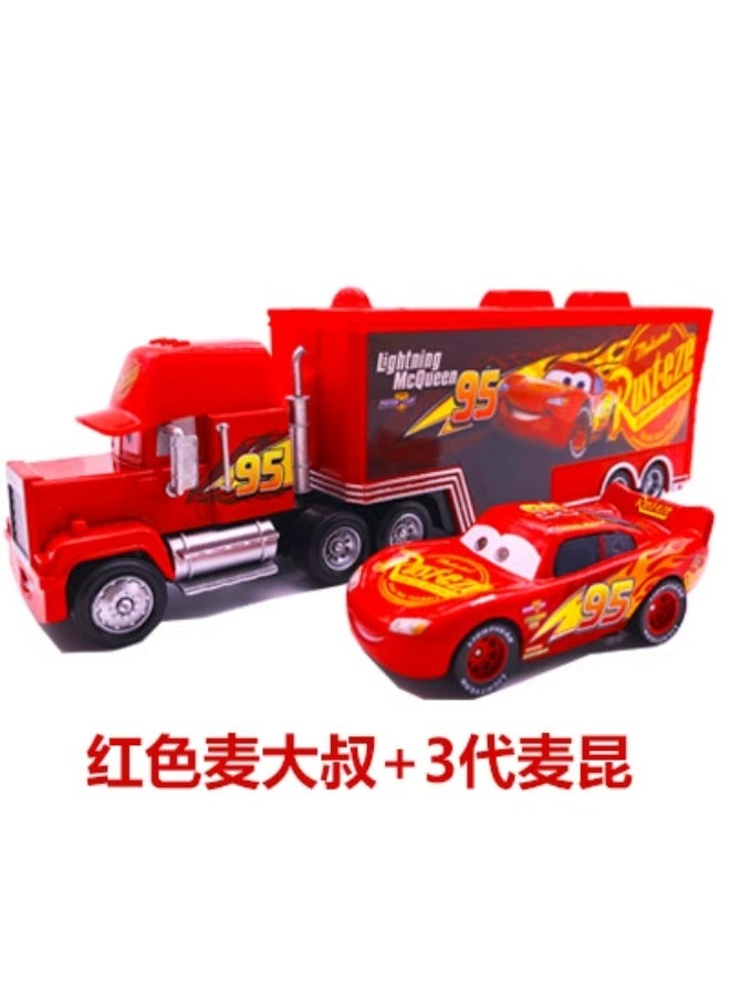 general Movie Cars 2 3 Hauler Mack Truck 3rd generation - Mack truck with a small car