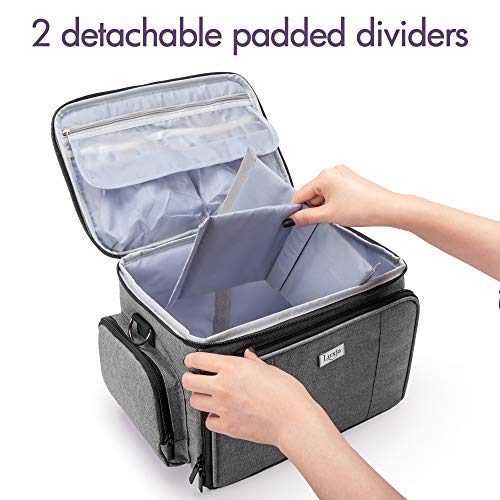 LUXJA Carrying Case Compatible with Cricut Joy and Easy Press Mini, Carrying Bag with Supplies Storage Sections, Gray - Image 4