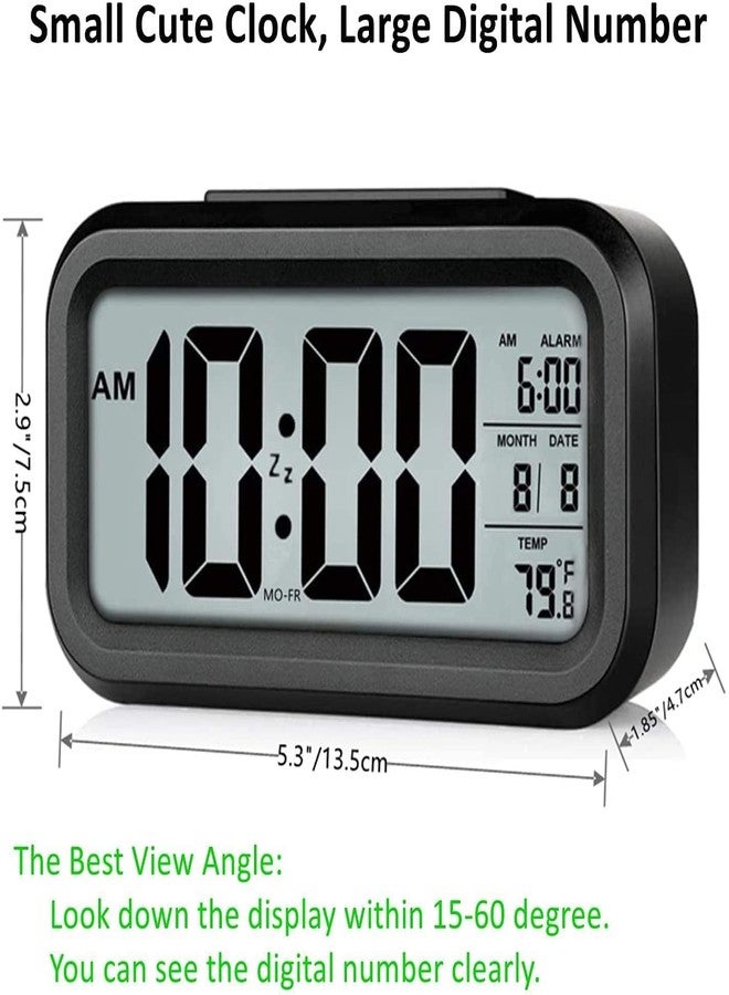 LUUKMONDE Digital Alarm Clock for Heavy Sleepers, Digital Clock Table Clock for Study Table, Students, Office, Corporate | Alarm Clock for Bedroom with Loud Sound, Automatic Sensor,Date & Temperature - Image 3