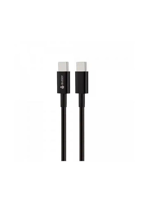 Buddy BU-CC40 Charging Cable, USB-C to USB-C, 1 Meter - Black