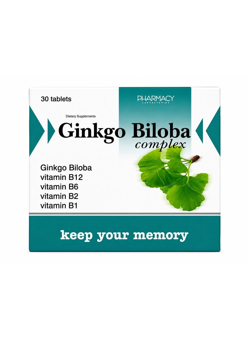GINKGO BILOBA COMPLEX 30 TABLETS