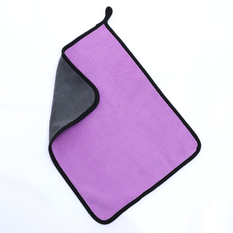 إسكدنيا Reversible Thick Microfiber Car TowelLight purple 【600g/㎡】】 Light purple 【600g/㎡】】