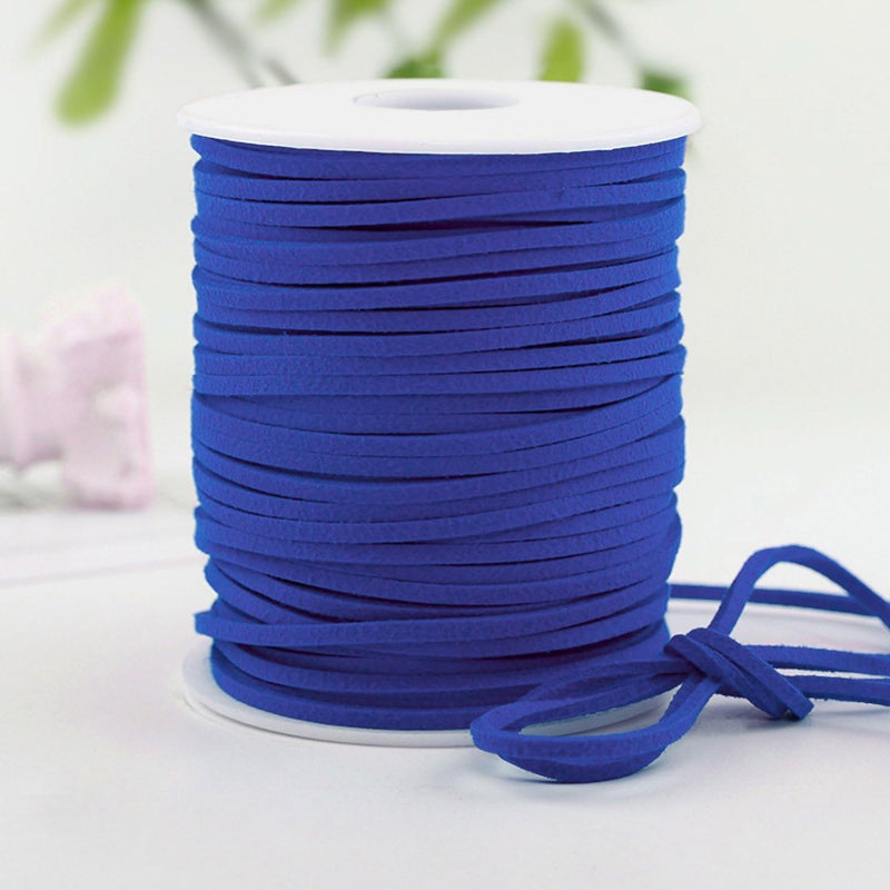 Capesaro Faux Suede Leather Cord25mm 50 Yards Thin Leather String for Jewelry Making Gift WrapLeather Lace DIY CraftsNavy Blue18 inch x 50 Yards