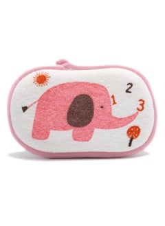 Baby Bath Sponge Soft Foam Scrub Natural Sponge for Bath, Shower Scrub Body Sponge for Kids/Babies/Men/Women (Pink Elephant)