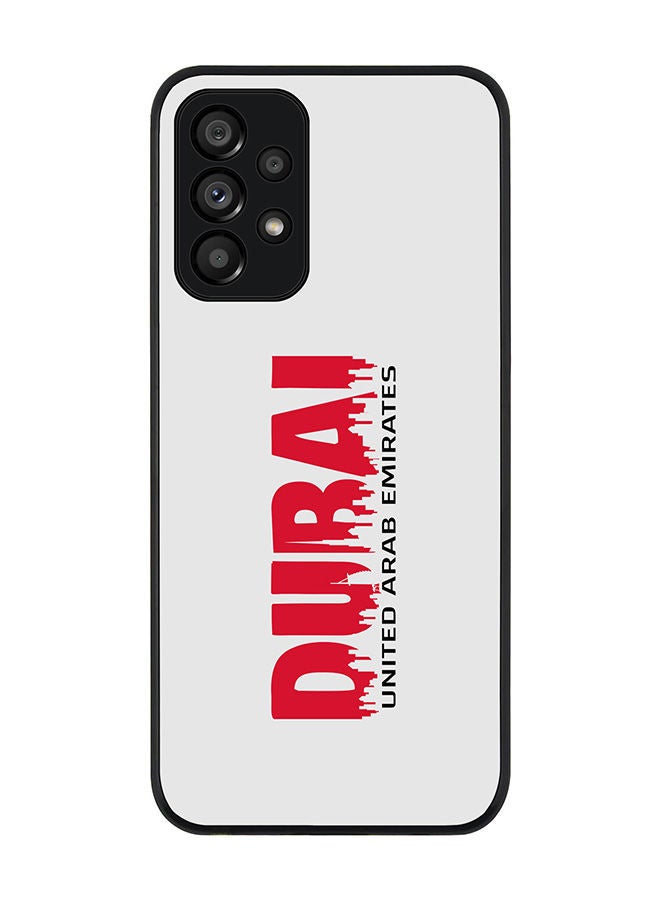 Stylizedd حافظة حواف سوداء متينة لهاتف سامسونج جالاكسي A73 5G - غلاف مرن من مطاط TPU رقيق مضاد للصدمات - أفق دبي - Image 1