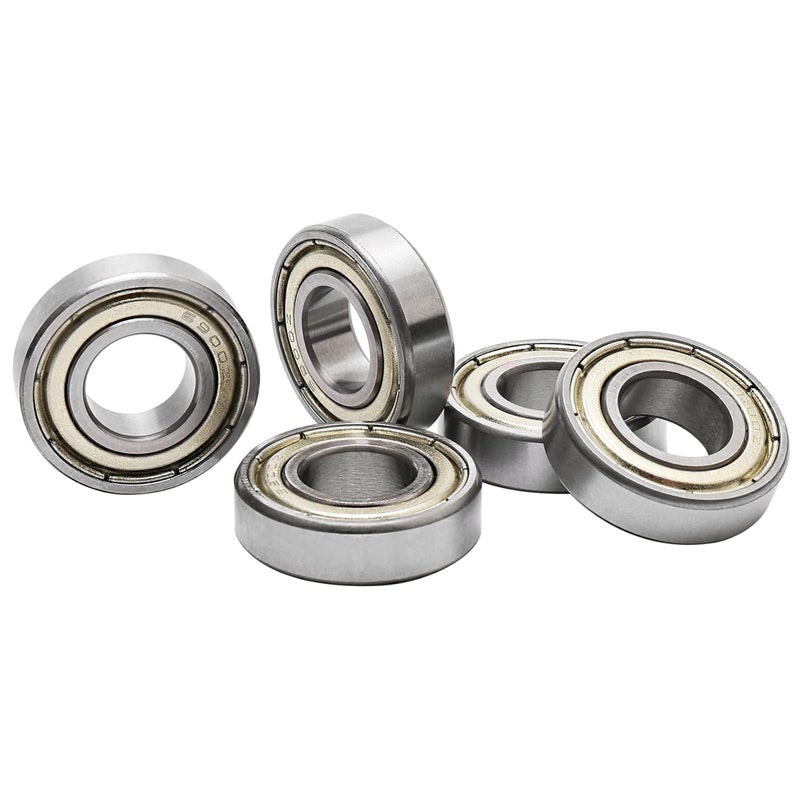 NewZoll 10x22x6mm 6900ZZ Metal Shielded Skateboard Ball Bearing Bearings 6900z 5PCS Skateboard Bearings - Image 1