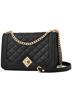 Crossbody Bags for Women, Fashion Shoulder Bag Purse, PU Leather Quilted Handbags with Gold Chain Strap, Suitable for Travel, Business, Shopping