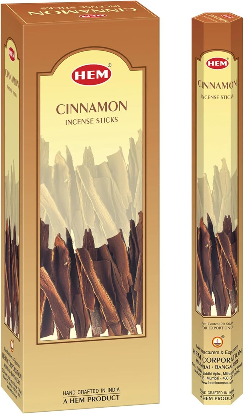 HEM Cinnamon Incense Sticks - Box of Six 20 Gram Tubes - Image 1
