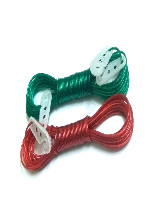 Nawani 2 Pic 10M PVC Coated Stainless Steel Clothesline with Hooks Multipurpose Rope Wire for Hanging Drying Laundry Cloth. - Image 2