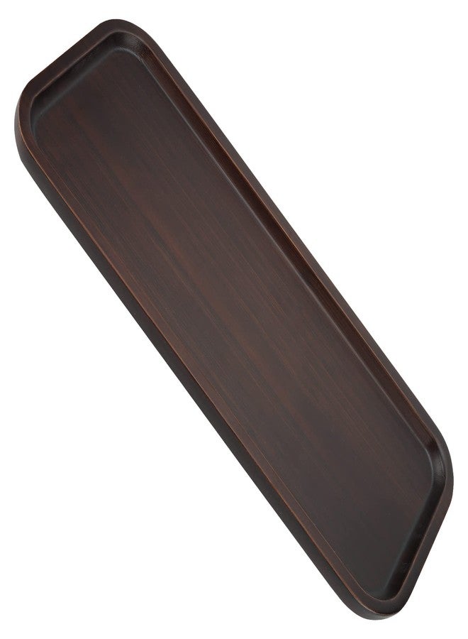 JOIKIT 14 x 5.9 Inch Walnut Wooden Rectangle Tray, Bathroom Tray Platter Solid Wood Decorative Serving Trays Plate for Cookie, Bread, Cheese, Coffee, Tea - Image 3