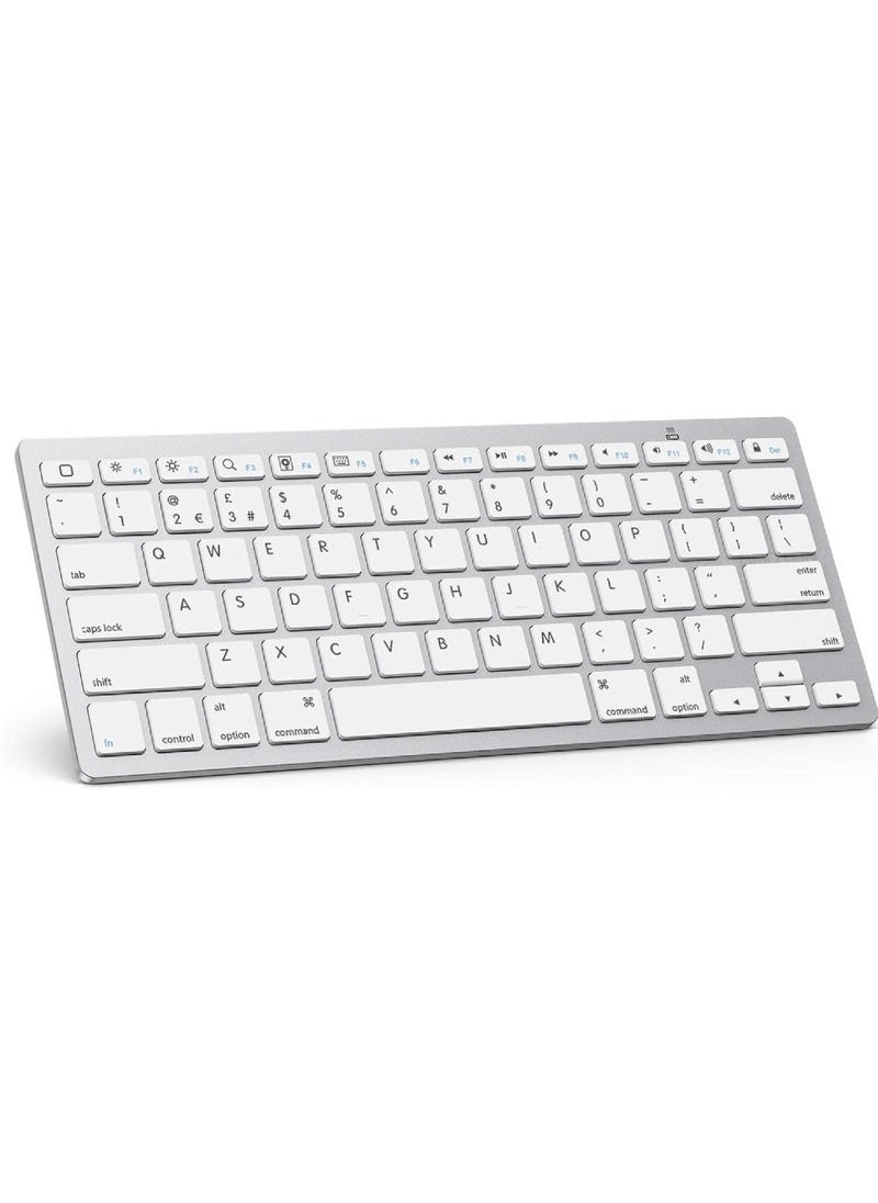 Captaintech - Ultra-Slim Bluetooth Keyboard Compatible with iPad 10.2-inch/ 9.7-inch iPad Air 10.5 iPad Pro 11/12.9 iPad Mini 5/4 iPhone and Other Bluetooth Enabled Devices - Image 1