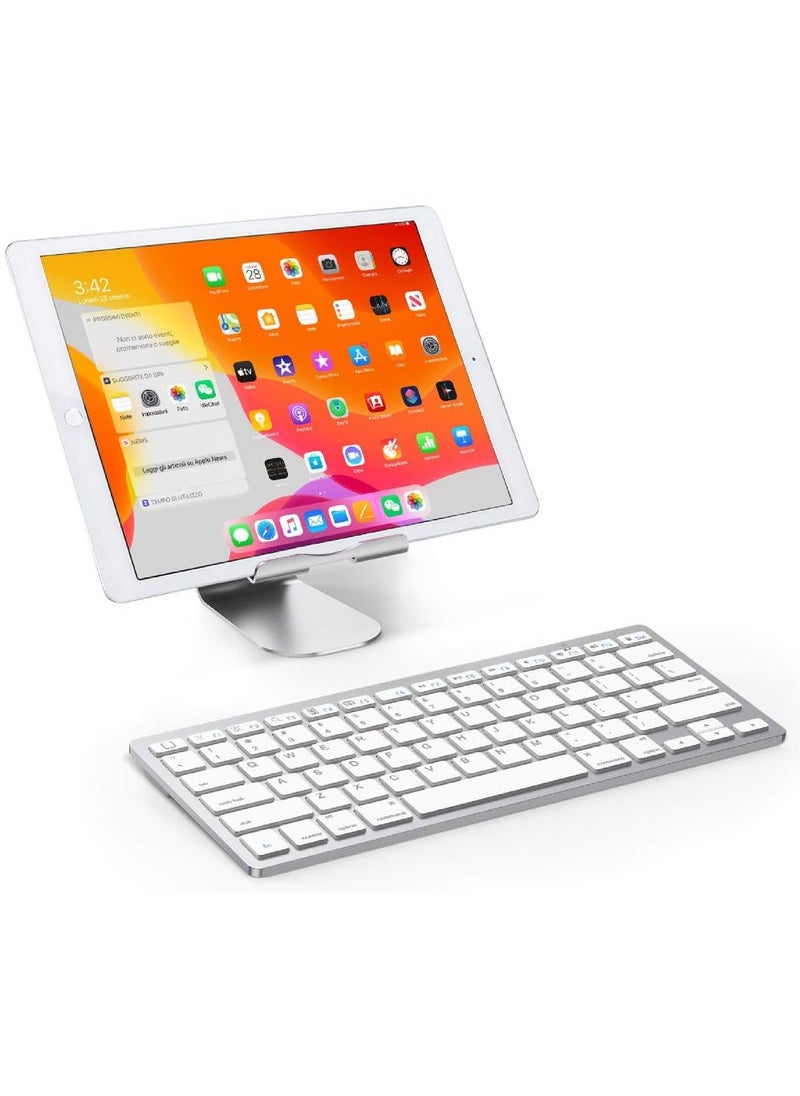 Captaintech - Ultra-Slim Bluetooth Keyboard Compatible with iPad 10.2-inch/ 9.7-inch iPad Air 10.5 iPad Pro 11/12.9 iPad Mini 5/4 iPhone and Other Bluetooth Enabled Devices - Image 1