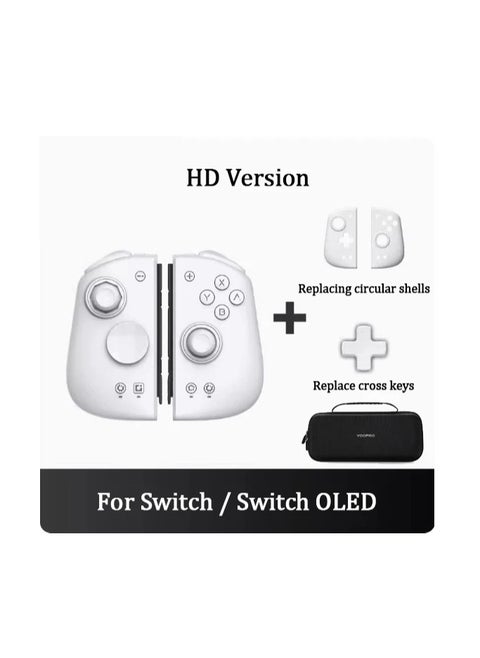 Mobapad M6HD For Nintendo Switch Controller Pro Adjustable Joystick Hall Effect Controller Hd Vibration/6-Axis Gyro JoyPad(White)