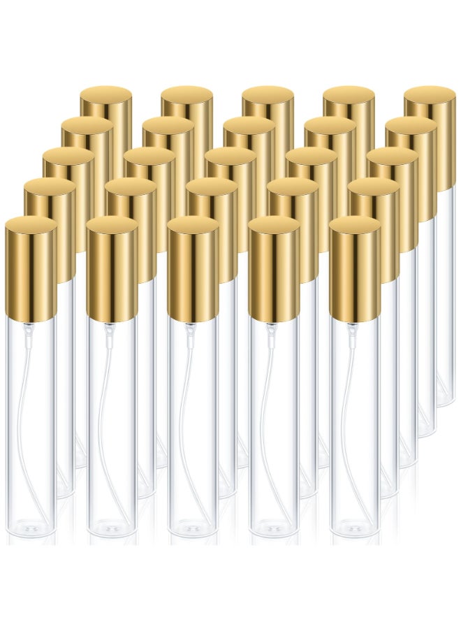 Yinder 25 Pcs 15 ml Glass Refillable Perfume Bottles Bulk Travel Empty Perfume Atomizer Sprayers Portable Spray Bottles Mini Sample Fragrance Containers Gold - Image 2