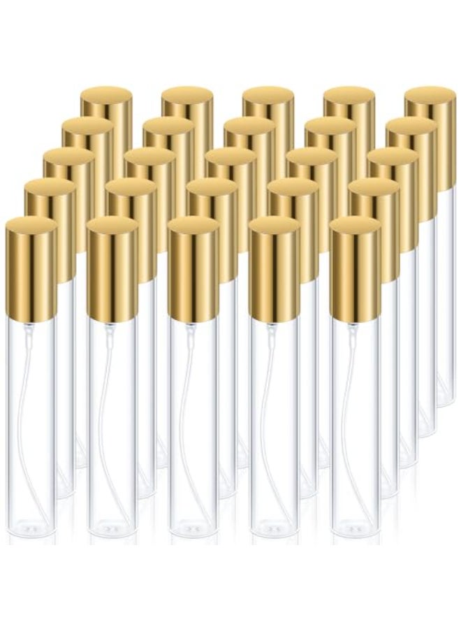 Yinder 25 Pcs 15 ml Glass Refillable Perfume Bottles Bulk Travel Empty Perfume Atomizer Sprayers Portable Spray Bottles Mini Sample Fragrance Containers Gold - Image 1
