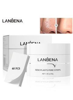 Blackhead Remover Mask, Nose Plants Pore Strips, Pore Cleanser Purifying Peel off Face Mask with 60 PCS Strips, Plants Aloe Blackhead Remover Facial Mask