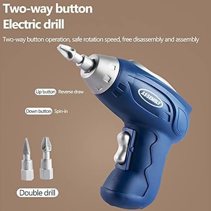 BABY REPAIR TOOL BOX  ELECTRIC SCREWDRIVER DIY TOY FOR KIDS, EDUCATIONAL CONSTRUCTION PLAYSET WITH PUZZLE ELEMENTS FOR EARLY LEARNING AND DEVELOPMENT - Image 3