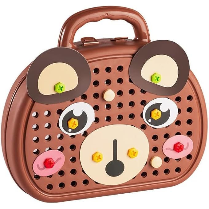 BABY REPAIR TOOL BOX  ELECTRIC SCREWDRIVER DIY TOY FOR KIDS, EDUCATIONAL CONSTRUCTION PLAYSET WITH PUZZLE ELEMENTS FOR EARLY LEARNING AND DEVELOPMENT - Image 1