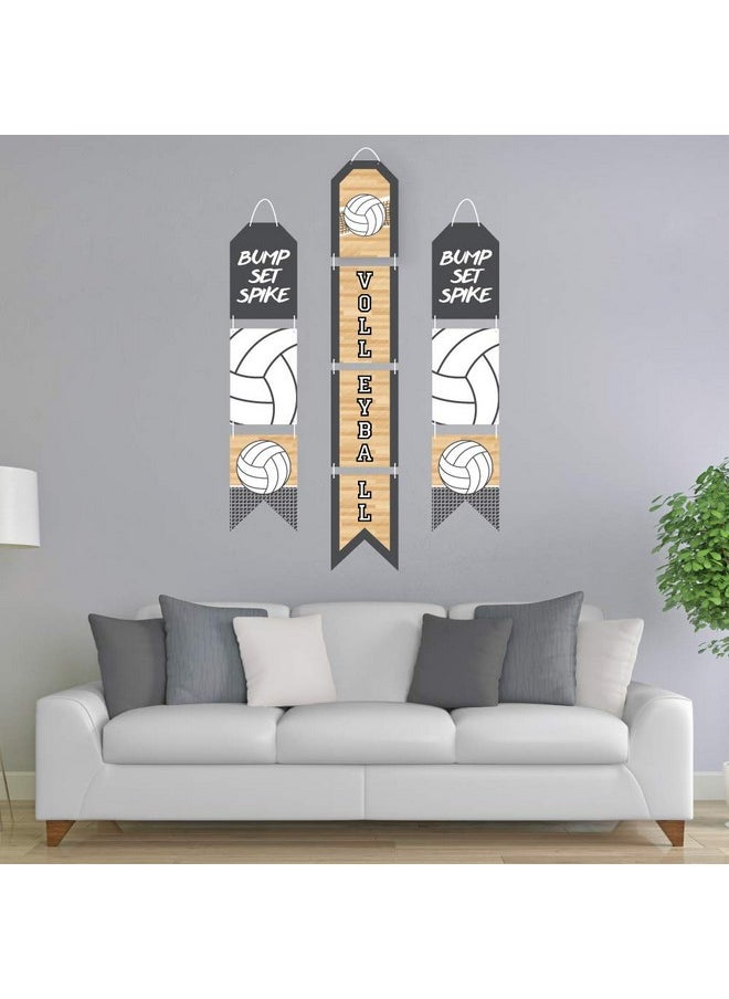Big Dot of Happiness Big Dot of Happiness Bump, Set, Spike - Volleyball - Hanging Vertical Paper Door Banners - Baby Shower or Birthday Party Wall Decoration Kit - Indoor Door Decor  - Image 2