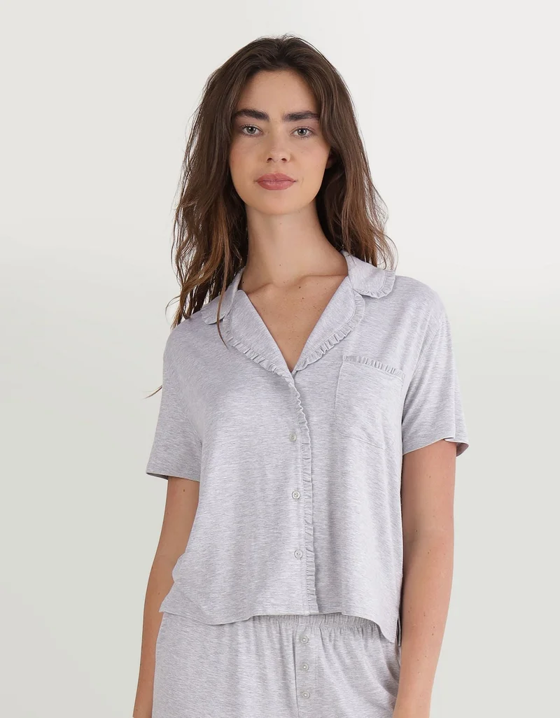 Aerie Real Soft® Ruffle Pajama Shirt