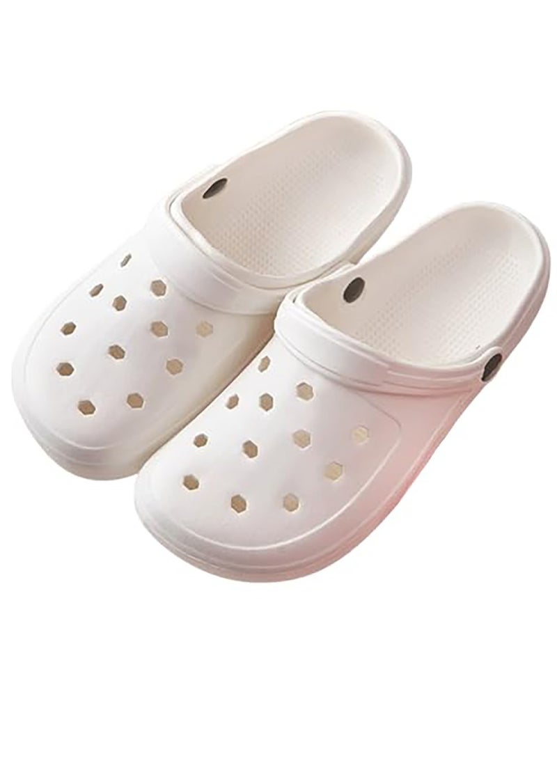 TAPIT Unisex Garden Clogs for Men Women Classic Slippers Adult Water Shoes Quick Drying Sandals for Indoor Outdoor Beach Pool (White)  - Image 1