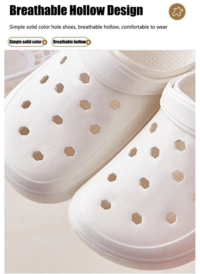 TAPIT Unisex Garden Clogs for Men Women Classic Slippers Adult Water Shoes Quick Drying Sandals for Indoor Outdoor Beach Pool (White)  - Image 2