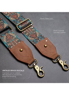 Purse Strap 2Cowhide Head Wide Shoulder Strap Adjustable Replacement,Retro  Jacquard Embroidery Multi-pattern Crossbody Bag Straps for Handbag,Crossbody  Bags,Shoulder Bags 