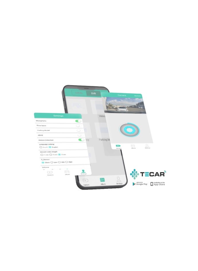 Tecar TE-D34G/ TeCar  DashCam with 3 Camera -  4G Tracking with free SD Card & tracking cable - Image 5