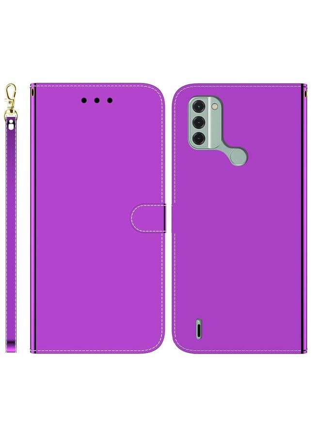 S-TOP Case For Nokia C31 Imitated Mirror Surface Leather Phone Case - Image 1